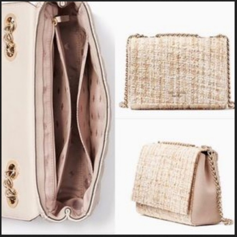 FINAL DROP. Kate Spade Tweed Multi Flap Bag